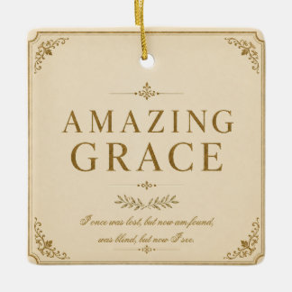 Cerámica Adorno de Navidad cristiano Amazing Grace