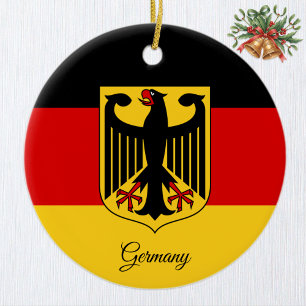 Cerámica Adorno de Navidad de Alemania, bandera de Alemania