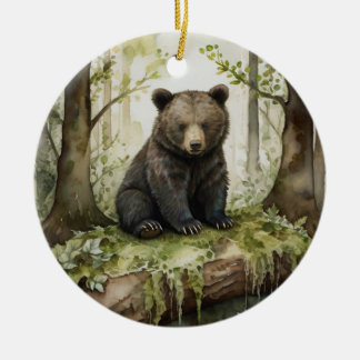 Cerámica Adorno de Navidad de Animal del Bosque