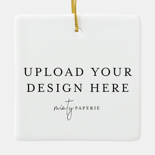 Cerámica Adorno de Navidad de árbol personalizado - Sube tu (Anverso)