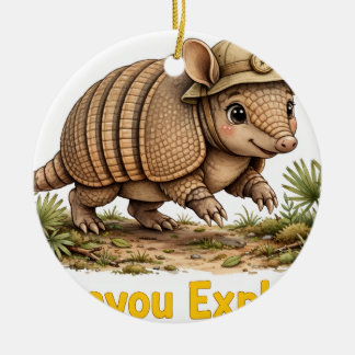 Cerámica Adorno de Navidad de Armadillo Exploradores de Lil