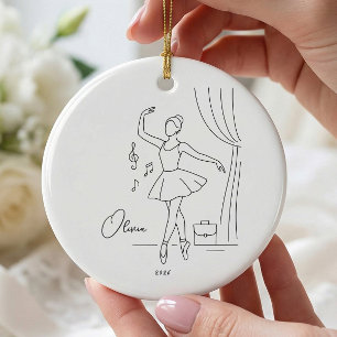 Cerámica Adorno de Navidad de Bailarina Personalizado