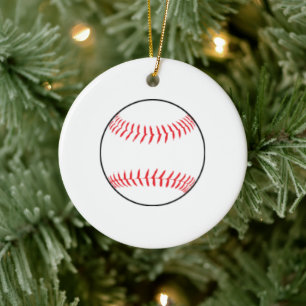 Cerámica Adorno de Navidad de béisbol