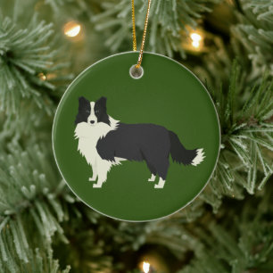 Cerámica Adorno de Navidad de Border Collie