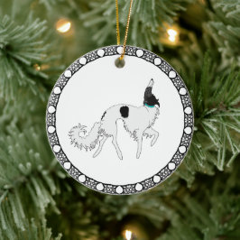 Cerámica Adorno de Navidad de Borzoi Bailando