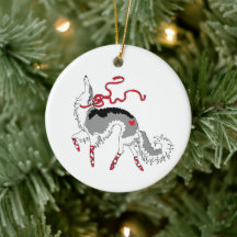 Adorno de Navidad de Borzoi Bailando