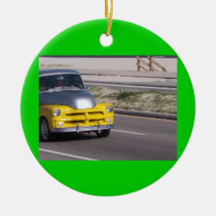 Cerámica Adorno de Navidad de Coche Antiguo