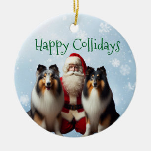Cerámica Adorno de Navidad de Collie