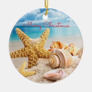 Cerámica Adorno de Navidad de conchas marinas