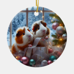 Cerámica Adorno de Navidad de Cuyes