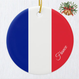 Cerámica Adorno de Navidad de Francia, Bandera de Francia