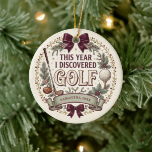 Cerámica Adorno de Navidad de Golf Personalizado