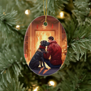 Cerámica Adorno de Navidad de Gran Danés, Regalo de Memoria