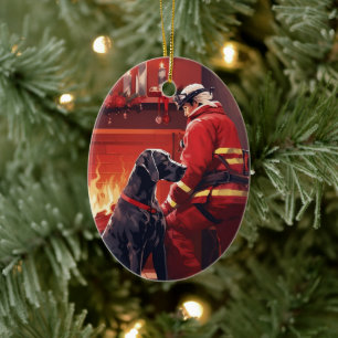 Cerámica Adorno de Navidad de Gran Danés, Regalo en Memoria