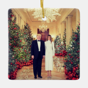 Cerámica Adorno de Navidad de la Casa Blanca del presidente