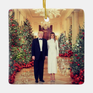 Cerámica Adorno de Navidad de la Casa Blanca del presidente