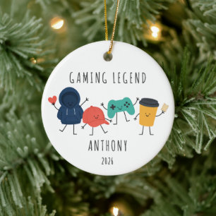 Cerámica Adorno de Navidad de Leyenda de Juegos Personaliza