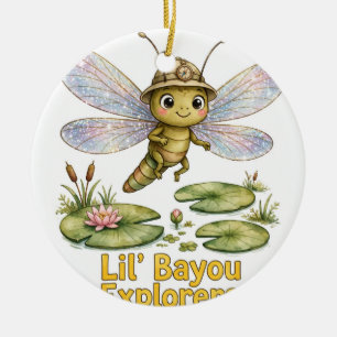 Cerámica Adorno de Navidad de Libélula de Lil' Bayou Explor