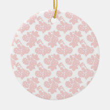 Adorno de Navidad de lujo floral sonrosado
