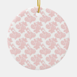 Cerámica Adorno de Navidad de lujo floral sonrosado