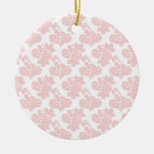 Cerámica Adorno de Navidad de lujo floral sonrosado