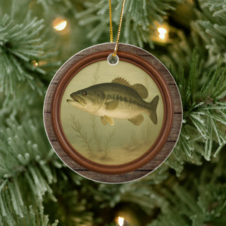 Cerámica Adorno de Navidad de madera oscura para lubina de 