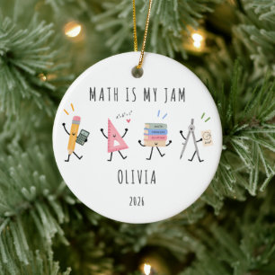 Cerámica Adorno de Navidad de Matemáticas Personalizadas es