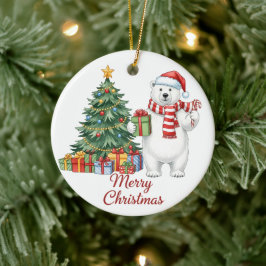 Cerámica Adorno de Navidad de Oso Polar Personalizado - Fel