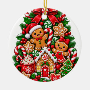 Cerámica Adorno de Navidad de Pan de Jengibre