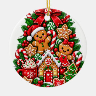 Cerámica Adorno de Navidad de Pan de Jengibre