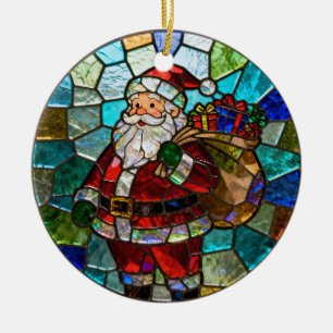 Cerámica Adorno de Navidad de Papá Noel lindo