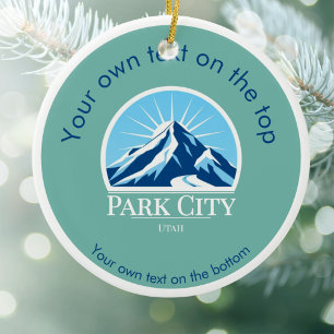 Cerámica Adorno de Navidad de Park City Utah
