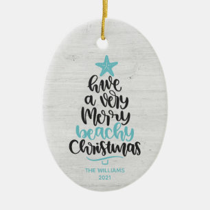 Cerámica Adorno de Navidad de Playa
