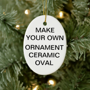 Cerámica Adorno de Navidad de porcelana oval personalizado