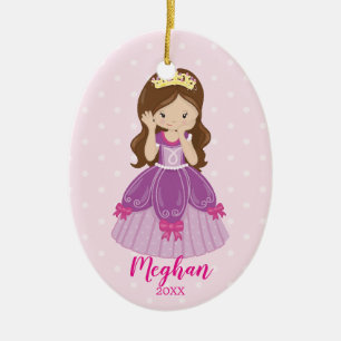 Cerámica Adorno de Navidad de Princesa Morena Bonita