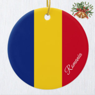 Cerámica Adorno de Navidad de Rumania, Bandera de Rumania
