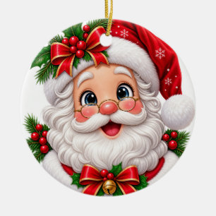 Cerámica Adorno de Navidad de Santa Bonito