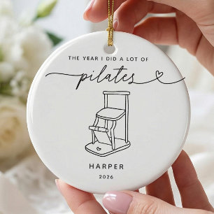 Cerámica Adorno de Navidad de Silla de Pilates Personalizad