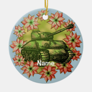 Cerámica Adorno de Navidad de tanque