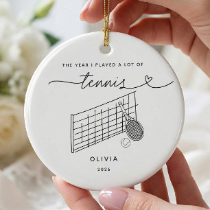 Cerámica Adorno de Navidad de tenis personalizado