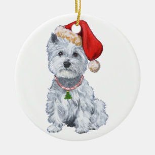 Cerámica Adorno de Navidad de Westies