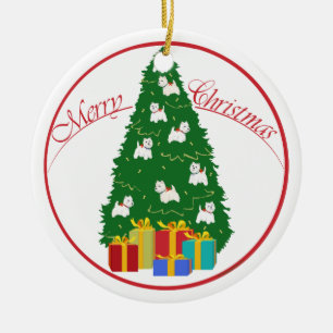 Cerámica Adorno de Navidad de Westies