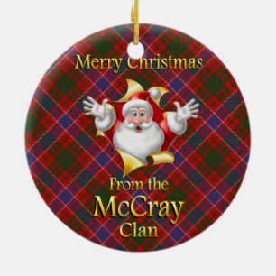 Cerámica Adorno de Navidad del Clan Escocés McCray
