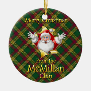 Cerámica Adorno de Navidad del Clan Escocés McMillan