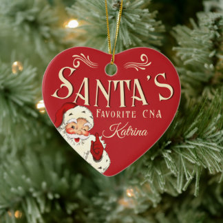 Cerámica Adorno de Navidad del CNA favorito de Santa