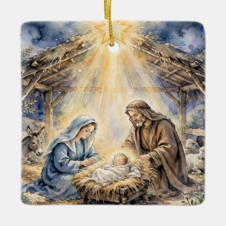 Cerámica Adorno de Navidad del Nacimiento Cristiano