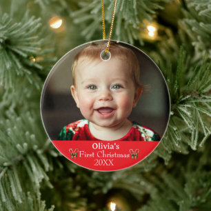Cerámica Adorno de Navidad del Primer Cumpleaños del Bebé