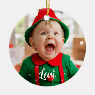 Cerámica Adorno de Navidad del Primer Cumpleaños del Bebé  
