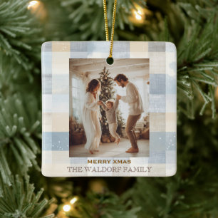 Cerámica Adorno de Navidad Elegante Foto de Familia