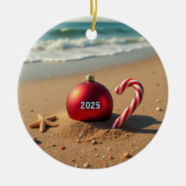 Cerámica Adorno de Navidad en la playa idea de regalo de va